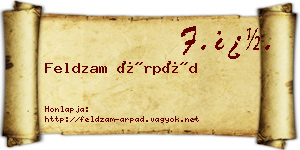 Feldzam Árpád névjegykártya